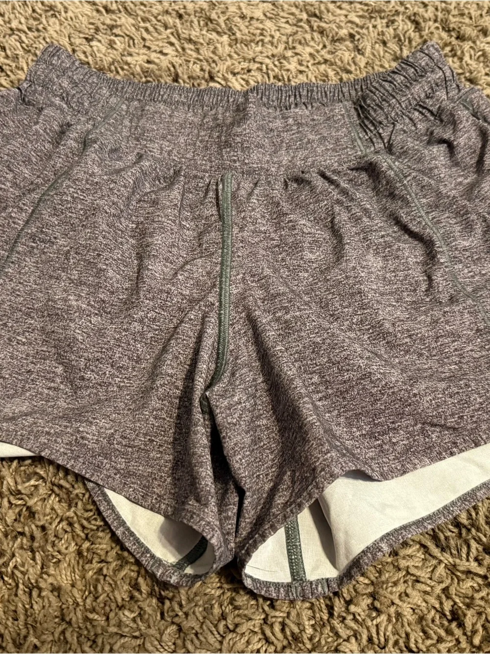 lululemon athletica Heathered Purple Running Shorts